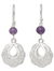 Amethyst filigree earrings, 'Scintillating Lanna' - Amethyst filigree earrings