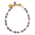 Gold plated amethyst beaded bracelet, 'Divine Deva' - Gold Plated Amethyst Bracelet from Thailand thumbail