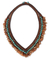 Carnelian beaded necklace, 'Tribal Paths' - Carnelian and Quartz Crochet Necklace (image 2a) thumbail