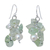 Pearl and prehnite cluster earrings, 'Thai Whisper' - Prehnite and Pearl Dangle Earrings (image 2a) thumbail