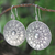 Sterling silver dangle earrings, 'Lampang Moon' - Handmade Sterling Silver Dangle Earrings (image 2b) thumbail