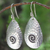 Sterling silver dangle earrings, 'Kraton Vibe' - Handcrafted Sterling Silver Dangle Earrings (image 2b) thumbail