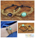 Beaded wristband bracelets, 'Planet Autumn' (pair) - Brass Beaded Bracelets (Pair) (image 2) thumbail