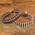Beaded wristband bracelets, 'Spring Sukhothai' (pair) - Handmade Beaded Quartz and Agate Bracelets (Pair)