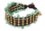 Beaded wristband bracelet, 'Lanna Dazzle' - Brass and Quartz Beaded Bracelet (image 2a) thumbail