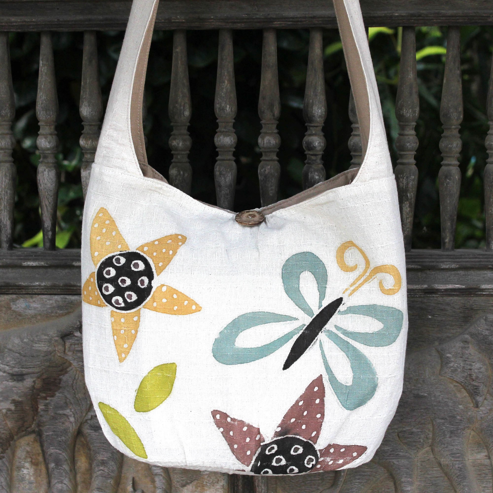 cotton shoulder sling bag