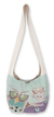 Cotton sling bag, 'Owl Sisters' -  Cotton Sling Handbag from Thailand