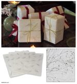 Saa wrapping paper, 'Winter Garden' (set of 4) - Saa Wrapping Paper (Set of 4)