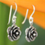 Sterling silver flower earrings, 'Loy Kratong Rose' - Thai Floral Sterling Silver Dangle Earrings (image 2b) thumbail