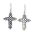Sterling silver dangle earrings, 'Cross of Legends' - Sterling Silver Religious Earrings (image 2a) thumbail