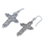 Sterling silver dangle earrings, 'Cross of Legends' - Sterling Silver Religious Earrings (image 2b) thumbail