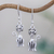 Sterling silver dangle earrings, 'Feline Fantasy' - Sterling Silver Cat Earrings thumbail