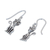 Sterling silver dangle earrings, 'Feline Fantasy' - Sterling Silver Cat Earrings (image 2b) thumbail