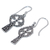 Sterling silver dangle earrings, 'Celtic Cross' - Sterling Silver Religious Dangle Earrings (image 2b) thumbail