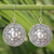 Sterling silver dangle earrings, 'Summer Leaves' - Floral Sterling Silver Dangle Earrings (image 2) thumbail