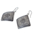 Sterling silver dangle earrings, 'Hill Tribe Flower' - Thai Sterling Silver Dangle Earrings (image 2b) thumbail