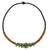 Beaded necklace, 'Green Orchids' - Brass Beaded Quartz Necklace (image 2a) thumbail