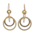 Gold plated dangle earrings, 'Mekong Sun' - Thai 24k Gold Plated Dangle Earrings thumbail