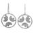 Sterling silver dangle earrings, 'Moonlight Elephants' - Handcrafted Sterling Silver Dangle Earrings