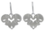 Sterling silver heart earrings, 'Sweetheart Elephants' - Unique Sterling Silver Elephant Dangle Earrings thumbail