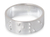 Sterling silver band ring, 'Braille Love' - Hand Crafted Sterling Silver Band Ring