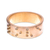 Gold plated band ring, 'Braille Love' - Gold plated band ring (image 2a) thumbail
