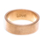 Gold plated band ring, 'Braille Love' - Gold plated band ring (image 2e) thumbail