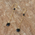 Gold plated onyx dangle earrings, 'Lanna Chimes' - Gold Plated Onyx Dangle Earrings (image 2c) thumbail