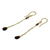 Gold plated garnet dangle earrings, 'Lanna Chimes' - Handmade Gold Plated Silver Garnet Dangle Earrings (image 2b) thumbail