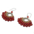 Carnelian dangle earrings, 'Orange Lanna' - Carnelian Beaded Earrings Handmade in Thailand