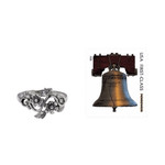 Sterling silver flower ring, 'Siam Bouquet' - Flower and Leaf Sterling Silver Band Ring from Thailand