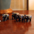 Lacquered wood figurines, 'Four Young Elephants' (set of 4) - Lacquered Wood Elephant Sculptures (Set of 4)