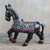 Lacquered wood figurine, 'Prancing Thai Horse' - Handcrafted Lacquered Wood Figurine thumbail