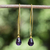 Gold vermeil amethyst dangle earrings, 'Breath of Love' - Hand Made Gold Vermeil Amethyst Dangle Earrings (image 2) thumbail