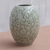 Celadon ceramic vase, 'Thai Peony' - Green Celadon Ceramic Vase thumbail