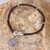 Silver accent charm bracelet, 'Spiral Sun' - Handmade Silver Braided Bracelet thumbail