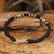Silver accent wristband bracelet, 'Hill Tribe Heritage' - Handmade Silver Braided Bracelet from Thailand