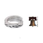Men's silver wrap ring, 'Hill Tribe Braid' - Men's Silver Wrap Ring