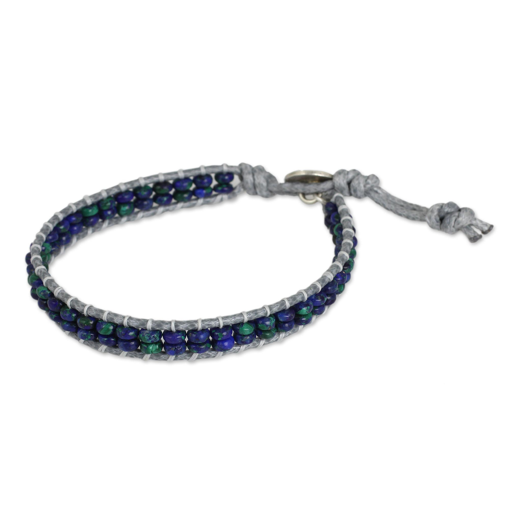 Beaded wristband bracelet - Lotus Pond | NOVICA
