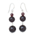 Garnet drop earrings, 'Impassioned Love' - Beaded Garnet Earrings (image 2a) thumbail