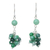 Jade cluster earrings, 'Abundance' - Jade Beaded Cluster Earrings (image 2a) thumbail