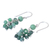 Jade cluster earrings, 'Abundance' - Jade Beaded Cluster Earrings (image 2b) thumbail