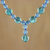 Fluorite Y necklace, 'Blue Champagne' - Fluorite Y necklace thumbail