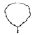 Garnet Y necklace, 'Red Champagne' - Thailand Hand Knotted Garnet Beaded Y Necklace (image 2a) thumbail