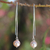 Cultured pearl dangle earrings, 'Precious Pink' - Hand Made Pearl and Sterling Silver Dangle Earrings thumbail