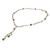 Pearl and peridot pendant necklace, 'Nature's Melody' - Pearl and Peridot Y Necklace (image 2b) thumbail
