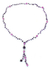 Pearl and amethyst pendant necklace, 'Nature's Melody' - Pearl and Amethyst Y Necklace (image 2a) thumbail