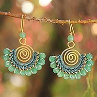 Featured review for Beaded dangle earrings, Kiwi Kiss