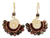 Tourmaline dangle earrings, 'Candy Kiss' - Tourmaline and Brass Bead Dangle Earrings (image 2a) thumbail