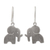 Sterling silver dangle earrings, 'Elephant Silhouettes' - Modern Sterling Silver Dangle Earrings thumbail